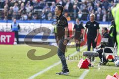 3. Liga; SV Meppen - FC Ingolstadt 04; an der Seitenlinie, Spielerbank Cheftrainer Michael Köllner (FCI)