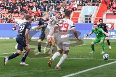 3. Liga; FC Ingolstadt 04 - SpVgg Unterhaching; Torchance verpasst Benjamin Kanuric (8, FCI) David Kopacz (29, FCI) Torwart Vollath René (1 SpVgg) Waidner Dennis (39 SpVgg)