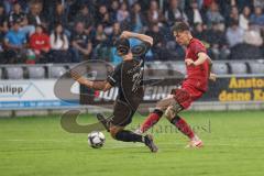 Toto Pokal; FC Sportfreunde Schwaig - FC Ingolstadt 04; Frederik Christensen (11, FCI) Fabio Groß 22