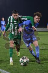 Landesliga - Saison 2025/26 - SV Manching - FV Illertissen II - Leon Peric (Nr.20 - SV Manching) - Sönmez Eray blau Illertissen  - Foto: Meyer Jürgen