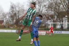 Landesliga - Saison 2025/26 - SV Manching - VFB Durach - Leon Peric (Nr.20 - SV Manching) - Gruber Christoph blau Durach  - Foto: Meyer Jürgen