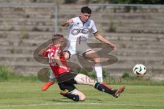 A-Junioren - DFB Pokal  - Saison 2024/25 - A-Junioren - FC Ingolstadt 04 - Hannover 96 - Drakulic Ognjen weiss FCI - Lange Anton rot Hannover - Foto: Meyer Jürgen