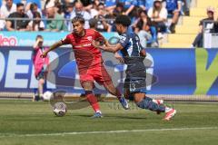 3. Liga - Saison 2025/26 - TSG Hoffenheim II - FC Ingolstadt 04  - Yann Sturm (Nr.7 - FCI) - Natnael Abraha (Nr.13 - TSG Hoffenheim II) - Foto: Meyer Jürgen