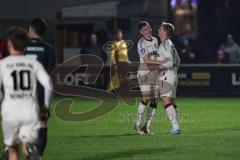 Landesliga - Saison 2024/25 - SV Manching - TSV Aindling - Der 0:1 Führungstreffer Ibrahim Neziri weiss Aindling - jubel - XXXXX - Foto: Meyer Jürgen