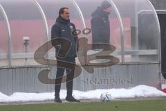 3. Liga; Testspiel, FC Ingolstadt 04 - 1. FC Heidenheim; Cheftrainer Rüdiger Rehm (FCI) an der Seitenlinie, Spielerbank