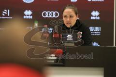 3. Liga - Saison 2024/25 - FC Ingolstadt 04 - SpVgg Unterhaching - Cheftrainerin Sabrina Wittmann (FCI) bei der Pressekonferenz nach dem Spiel - XXXXX - Foto: Meyer Jürgen