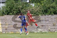 Bayernliga Nord - Saison 2023/2024 - FC Ingolstadt 04 - Würzburger FV 04 - Hock Fabio blau Würzburg - Moritz Wiezorrek (Nr.15 - FCI U21) - Foto: Meyer Jürgen