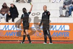 2023_10_22 - 2. Bundesliga - Saison 2023/24 - FC Ingolstadt 04 Frauen - FSV Gütersloh - Cheftrainer Miren Catovic (FCI Frauen) bekommt die gelbe Karte - XXXXX - Foto: Meyer Jürgen