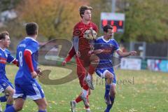 Kreisliga - Saison 2025/26- TSV Kösching - SV Zuchering - Stefan Winzinger blau Kösching - Philip Delanowski rot Zuchering - Foto: Meyer Jürgen