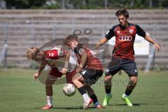 A-Junioren Bundesliga  - Saison 2026/27 - A-Junioren - FC Ingolstadt 04 - Jahn Regensburg - Luca Stark rot FCI - Maximilian Dobler weiss Regensburg - Foto: Meyer Jürgen