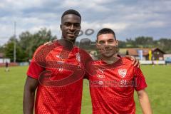 3. Liga; FC Ingolstadt 04 - Trainingslager, Allgäu, Donald Nduka (27, FCI) und Felix Keidel (43, FCI)