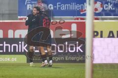 3. Liga; SSV Jahn Regensburg - FC Ingolstadt 04; Tor Jubel Treffer 0:2 Julian Kügel (29, FCI) Marcel Costly (22, FCI)