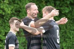 Bezirksliga - Saison 2025/26 - FC Fatih Ingolstadt - TSV Rohrbach - Der 0:1 Führungstreffer durch  - Philipp Federl schwarz Rohrbach - jubel - Nico Elfinger schwarz Rohrbach - Foto: Meyer Jürgen