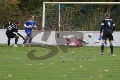 Bezirksliga - Saison 2025/26 - TSV Ober./Unterhaunstadt -  TSV Gaimersheim - Der 0:1 Führungstreffer durch Domenic Raimann (Nr.26 - TSV Gaimersheim) - Ali Cakmakci Torwart Ober/Unterh.stadt - jubel - Foto: Meyer Jürgen