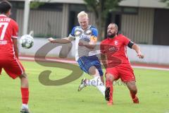 Bezirksliga - Saison 2024/25 - FC Fatih Ingolstadt - TSV Rohrbach - Daniel Rückert weiss Rohrbach - Emre Arik rot Fatih -  Foto: Meyer Jürgen