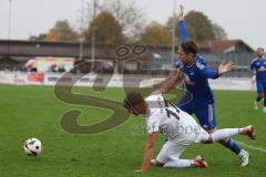 Bezirksliga - Saison 2024/25- TSV Gaimersheim - ASV Dachau - Nico von Swiontek Brzezinski (Nr.17 - TSV Gaimersheim) - Christoph Krüger blau Dachau - Foto: Meyer Jürgen