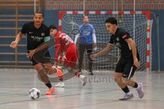 Hallenturnier MTV Ingolstadt - Saison 2025/26 - Türkisch SV Ingolstadt - SV Manching - Muhammed Tokmak schwarz Manching - Emanuel Gstettner schwarz Manching - Foto: Meyer Jürgen