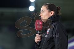 3. Liga; Erzgebirge Aue - FC Ingolstadt 04; vor dem Spiel Magenta Interview Cheftrainerin Sabrina Wittmann (FCI)