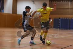 Hallenturnier Gaimersheim - Saison 2025/26 - TSV Ober-u. Unterhaunstadt - FC Hitzhofen - Michael Kraft gelb Hitzhofen - Angelo Boharu grau Oberhaunstadt - Foto: Meyer Jürgen