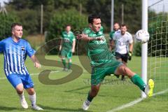 Kreisklasse - Saison 2024/25- SV Lippertshofen - SV Stammham  - Stefan Donner grün Lippertshofen - Valentin Dieckert blau Stammham - Foto: Meyer Jürgen