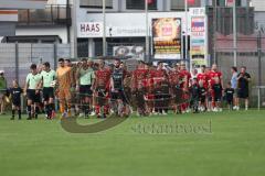 Toto - Pokal - Saison 2024/25 - TSV Lohr - FC Ingolstadt 04 - Die Mannschaften betreten das Spielfeld - XXXXX - Foto: Meyer Jürgen