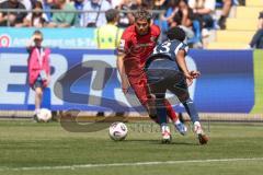 3. Liga - Saison 2025/26 - TSG Hoffenheim II - FC Ingolstadt 04  - Yann Sturm (Nr.7 - FCI) - Natnael Abraha (Nr.13 - TSG Hoffenheim II) - Foto: Meyer Jürgen