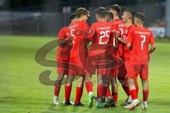 Bayernliga - U17 - Saison 2022/2023 - FC Ingolstadt 04 -  1860 München - Der 3:0 Führungstreffer durch Sinai Engjell rot FCI - Jubel - Foto: Meyer Jürgen