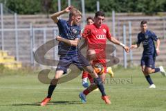 A - Junioren Bundesliga -  Saison 2023/2024 - FC Ingolstadt 04 - FSV Mainz 05 - Ognjen Draculic rot FCI - Jason Amann Mainz - Foto: Meyer Jürgen