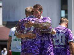 Testspiel - Saison 2026/27 - VFB Eichstätt - FC Ingolstadt 04 - Der 0:1 Führungstreffer durch Lars Lokotsch (Nr.13 - FCI) - jubel - Jonas Scholz (Nr.15 - FCI) - XXXXX - Foto: Meyer Jürgen