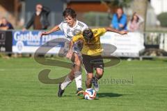 Kreisliga - Saison 2025/26- TSV Lichtenau - TSV Hohenwart - Jeton Jashari gelb Lichtenau - Dominik Mulock weiss Hohenwart - Foto: Meyer Jürgen