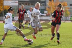 2. Bundesliga Frauen - Saison 2025/26 - FC Ingolstadt 04 Frauen - Eintracht Frankfurt II - Jenny Beyer (Nr.8 - FC Ingolstadt Frauen I) - Bednorz Keira weiss Frankfurt - Foto: Meyer Jürgen