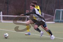 Freundschaftsspiel - Saison 2025/26 - TSV Ober./Unterhaunstadt -  TSV Neustadt  - Fabio Udella grau Oberh.stadt - Mathias Brandl gelb Neustadt - Foto: Meyer Jürgen