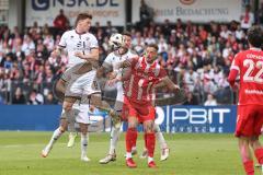 3. Liga; Energie Cottbus - FC Ingolstadt 04; Sebastian Grönning (11, FCI) Kopfball Ryan Malone (16, FCI)