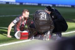 3. Liga - Saison 2024/25 - FC Ingolstadt 04 - 1. FC Saarbrücken - David Kopacz (Nr.29 - FCI) verletzt am Boden - XXXXX - Foto: Meyer Jürgen