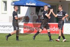 Landesliga - Saison 2024/25 - SV Manching - TSV Schwabmünchen - Der 0:1 Führungstreffer durch Aschner Maximilian #23 schwarz Schwabmünchen
 - jubel  - Foto: Meyer Jürgen