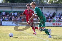 * Testspiel - 3. Liga - Saison 2025/26 - FC Ingolstadt 04 - VFB Eichstätt - - Frederic Christensen (Nr.11 - FC Ingolstadt 04) - Elias Herger (Nr.11 - VFB Eichstätt) - Foto: Meyer Jürgen