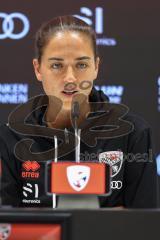 3. Liga; FC Ingolstadt 04 - SV Waldhof Mannheim; Pressekonferenz nach dem Spiel Cheftrainerin Sabrina Wittmann (FCI)