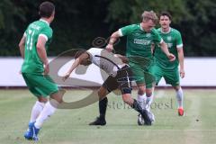 Bezirksliga - Saison 2024/25- FC Fatih - FC Gerolfing -  - Lukas Achhammer (Nr.9 - FC Gerolfing) - Eduard Hardok (Nr.3 - FC Fatih) - Foto: Meyer Jürgen