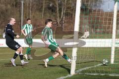 Landesliga - Saison 2025/26 - SV Manching - TSV Schwabmünchen - Der 2:1 Führungstreffer durch Sebastian Graßl (Nr.10 - SV Manching)- jubel - Kusterer Noah schwarz Schwabmünchen - Foto: Meyer Jürgen
