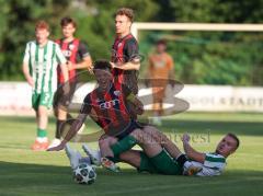 Landesliga - Freundschaftsspiel - Saison 2026/27 - SV Manching - FC Ingolstadt 04 II - Dzenis Seferovic (Nr.6 - SV Manching) - Justin Nottrodt (Nr.21 - FCI II) - Foto: Meyer Jürgen