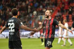 3. Liga; FC Ingolstadt 04 - VfL Osnabrück; Tor Jubel Treffer 4:0 David Kopacz (29, FCI) Marcel Costly (22, FCI)