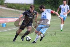 Kreisklasse - Saison 2024/25- SV Oberstimm - ST Scheyern-  - Florent Iberdemaj weiss Oberstimm - Maximilian Kopp schwarz Scheyern - Foto: Meyer Jürgen