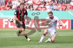 DFB-Pokal; FC Ingolstadt 04 - 1. FC Kaiserslautern; Sebastian Grönning (11, FCI) Heuer Jannis (24 FCK)