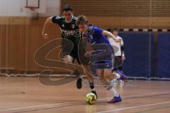 Hallenturnier Gaimersheim - Saison 2025/26 - TSV Gaimersheim - DJK Ingolstadt - Philipp Stipic schwarz Gaimersheim - Fabio Schwarzl blau DJK - Foto: Meyer Jürgen