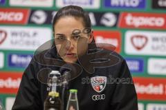 3. Liga; 1. FC Schweinfurt 05 - FC Ingolstadt 04; Pressekonferenz Interview Cheftrainerin Sabrina Wittmann (FCI)