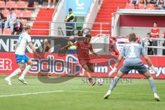 3. Liga; FC Ingolstadt 04 - FC Hansa Rostock; Torchance verpasst Marcel Costly (22, FCI) Torwart Uphoff Benjamin (1 HR)  Carstens Florian (17 HR)