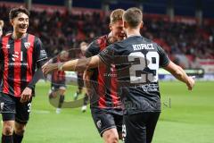 3. Liga; FC Ingolstadt 04 - VfL Osnabrück; Tor Jubel Treffer Sebastian Grönning (11, FCI) Deniz Zeitler (38, FCI) David Kopacz (29, FCI)