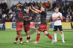 3. Liga; SC Verl - FC Ingolstadt 04; ärgert sich Torchance verpasst Marcel Costly (22, FCI) Max Plath (14 FCI) Simon Lorenz (32, FCI) Waidner Dennis (8 Verl)