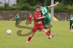 Bayernliga Nord - Saison 2023/2024 - FC Ingolstadt 04 - VFB Eichstätt - Birkl Johannes (Nr.5 - FCI U21) - #Lamprecht Florian grün #23 Eichstätt - Foto: Meyer Jürgen