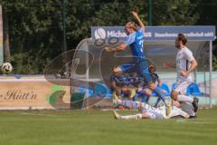 Kreisliga - Saison 2024/25- TSV Ober./Unterh.stadt - SV Hundszell-  - Alexander Seidl blau Hundszell - Baran Cakir weiss Oberhstadt.am Boden -  - Foto: Meyer Jürgen